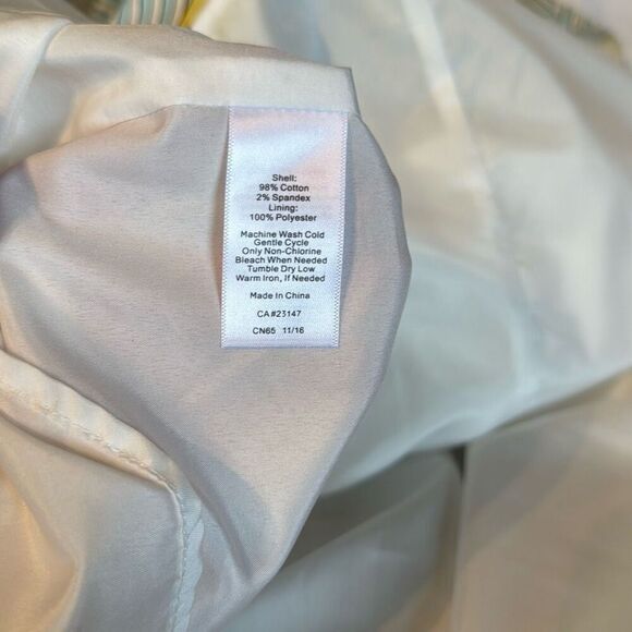 NWT Talbots fit and flare midi dress women’s size 6 yellow tulips blue black str - Picture 10 of 13